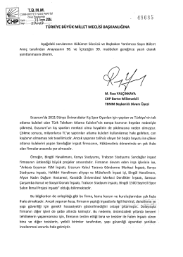 Yazılı Soru Önergesinin Metni - Türkiye Büyük Millet Meclisi