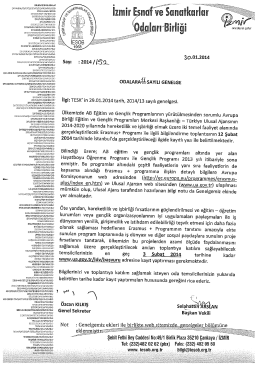 2014/11 - Erasmus Programı