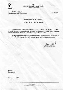 Geleceğin Şehri Sempozyumu 17.03.2014