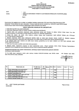 sAĞLıK BAKANLIĞI - Antalya Eğitim ve Araştırma Hastanesi