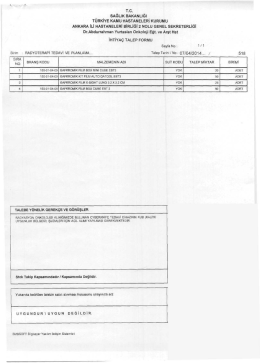 T.c. sAĞLıK BAKANLIĞI TÜRKİYE KAMU HASTANELERİ KURUMU