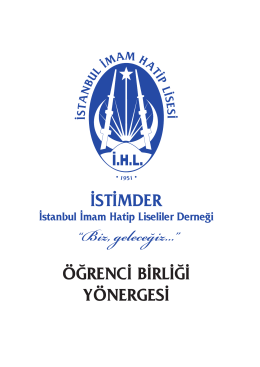 12-öğrenci birliği yönergesi - İstanbul İmam Hatip Lisesi Mezunları