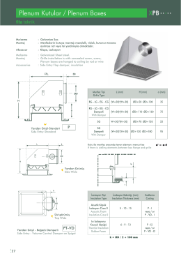Plenum Kutular/ Plenum Boxes