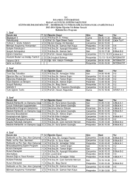 Page 1 HASAN ALİ YÜCEL EĞİTİM FAKÜLTESİ T.C. İSTANBUL