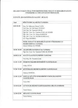 2014-2015 TURGUT ÖZAL ÜNİVERSİTESİ FİZİK
