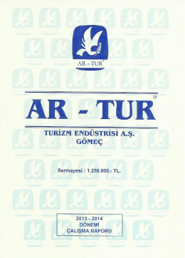 2013 - 2014 D&ouml;nemi &Ccedil;alışma Raporu