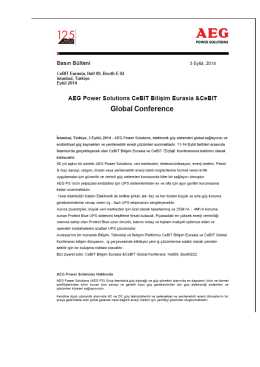 AEG Power Solutions - CeBIT Bilişim Eurasia