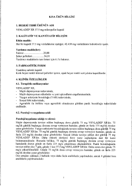 KısA ÜRÜN BİLGİSİ 1. BEŞERİ TIBBİ ÜRÜNÜN Anı