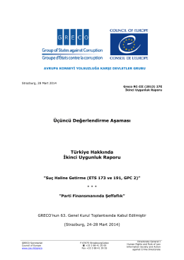 Greco RC-III (2013) 27E Second Compliance Report on Turkey
