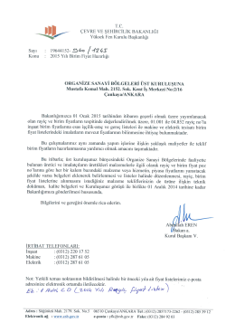 rc. &Ccedil;EVRE vE ŞEHİRCİLİK BAKANLIĞI