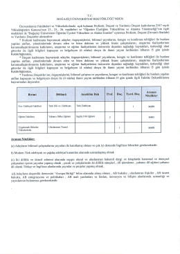 rc. BOĞAZİÇİ ÜNİVERSİTESİ REKTÖRLÜĞÜWDEN