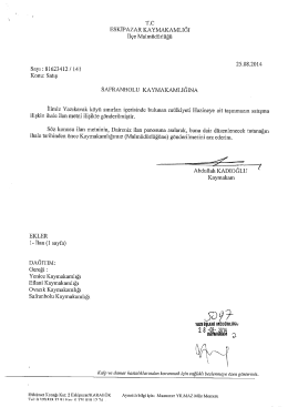 rc ESKİPAZAR KAYMAKAMLIĞI İl&ccedil;e Malm&uuml;d&uuml;rl&uuml;ğ&uuml;