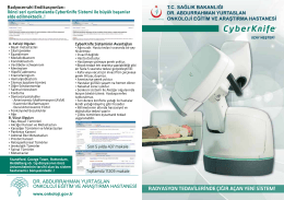 i› ONKOLOJİ EĞİTİM vﬁ ARAŞTıRMA HASTANESI