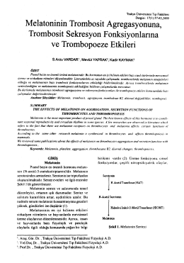 1 Trombosit Sekresıon F onksiyonlarına