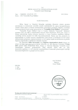 2015 Verimlilik Proje &Ouml;d&uuml;lleri