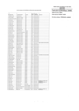 Tarih:22.12.2014/Sğ!ı: 24492 - Kocaeli İli Kamu Hastaneleri Birliği