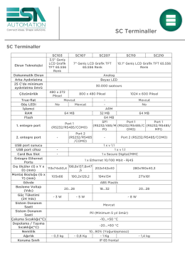 SC - Teknik Özellikler