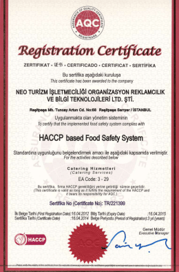 NEO TURIZM IŞLETMEGILIĞI oRGANIznsYoN