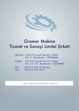 GRAMER MAKİNE GR-SS-500