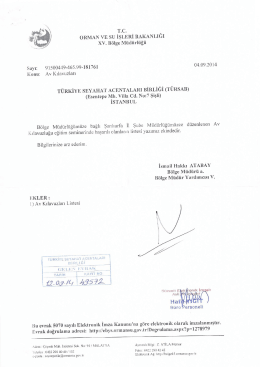 T.C. oRMAN VE su İŞLERİ BAKANLIĞI