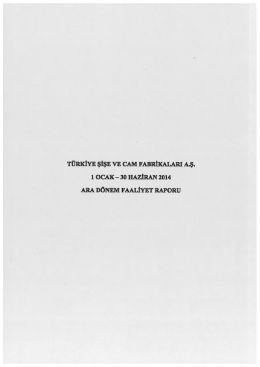 T&Uuml;RKİYE ŞİŞE vE (JAM FABRİKALARI A.Ş.
