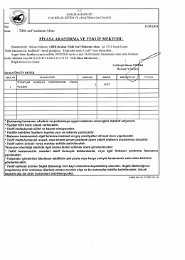 sayı TF" 19.09.2014 - Van Bölge Eğitim ve Araştırma Hastanesi