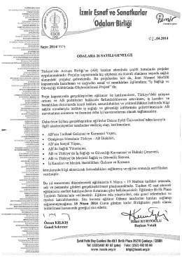 2014/26 - Jean Monnet Modülü / İş Sağlığı ve Güvenliği Kültürünün
