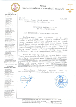 gen&ccedil;lik alanında kap. gel. - Muğla Esnaf ve Sanatkarlar Odaları Birliği