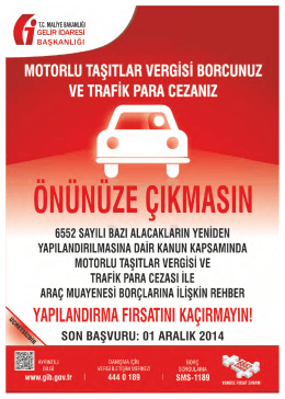 Motorlu Taşıtlar Vergisi Trafik Para