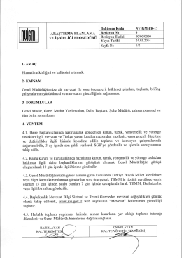 Doküman Kodu NVİGM-PR-17