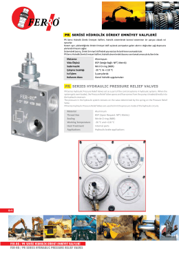PR SERISI HIDROLIK DIREKT EMNIYET VALFLERI - Fer-Ro