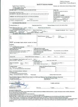 , ,, __ _ .İşg&uuml;c&uuml; İstem Formu (Form 1)