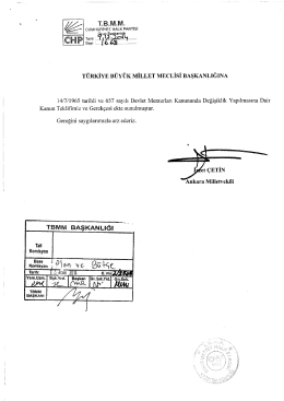 Kanun Teklifinin Metni - Türkiye Büyük Millet Meclisi