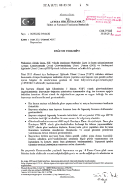 NEPT Başvuruları Mart 2015 D&ouml;nemi