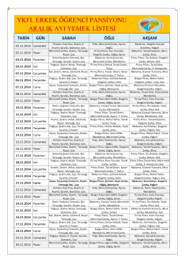 2014 kasım yemek listesi