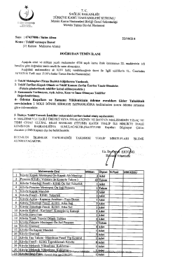 sAĞLIK BAKANLIĞI TÜRKİYE KAMU HASTANELERİ KURUMU