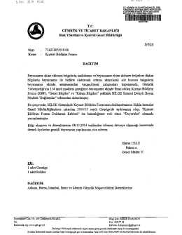 Kıymet Bildirim Formu