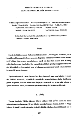 Mersin-Limonlu Havzası Lamas Hidroelektrik Santralleri