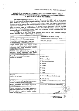 ONAYLI IHRAC BELGESI