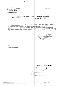 T.c. 1 İSTANBUL ANAıDoLU 6. İCRA DAİRE sı 2014/428 TLMT.