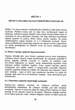 Beton Yapılarda Oluşan Nedeni Belli Hasarlar