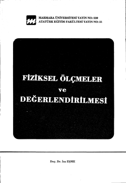 ,DEĞERLENDİRİLMESİ - Marmara &Uuml;niversitesi