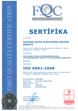 sERTİFİKA - entegre satek