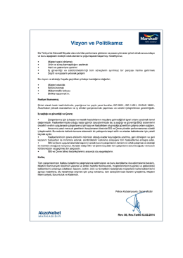 Vızyon ve Polıtıkamız ıeıscoı...,