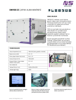 NS MAQUINAS DM1100 ZC Çapak Alma Makinesi Kataloğu 04.12