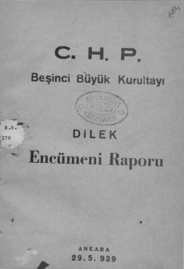 197603366 CHP BUYUK KURULTAYI DILEK ENCUMENI RAPORU