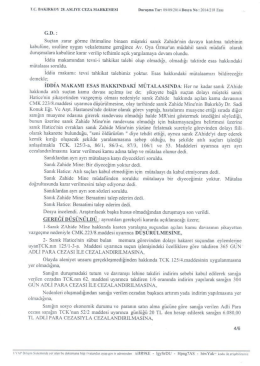 Gerekçeli Karar İçin Tıklayınız