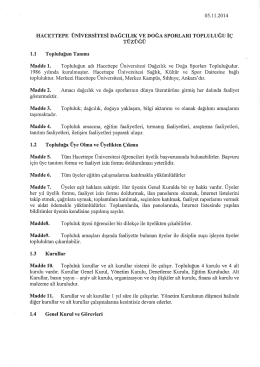 HACETTEPE ÜNİVERSİTESİ DAĞCIEIK VE DOĞA sPoRLARI