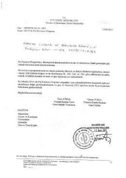 2014 yılı Pul Emisyon Programı