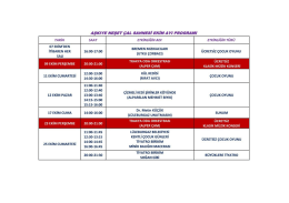 Aşırı YE NEşEr &ccedil;Aı. GAHNESİ EKIM .A r: PROGRAM: